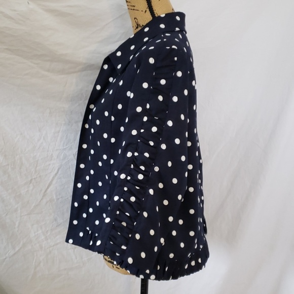 Christopher & Banks Polka Dot Blazer 3/4 Sleeve - Picture 3 of 12